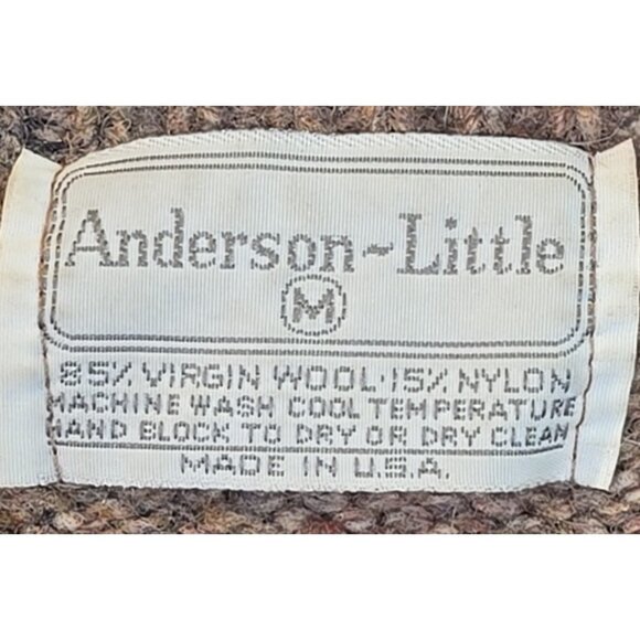 Anderson Little Vintage Wool Blend Sweater Vest Pullover Tan USA Made Women's M - Picture 6 of 7